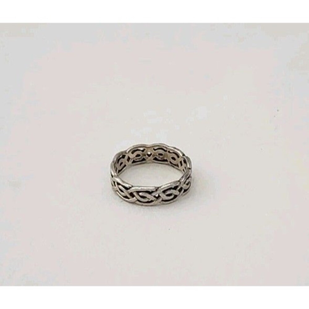 Peter Stone PSCL Sterling Silver 925 Celtic Knot Band Ring Size 7